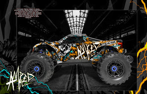 'Amped' Decal Kit Fits Stock Body Tra8914 On Traxxas Maxx 4S -V1 Only- 1/10 Hop-Up Graphics Wrap - Darkside Studio Arts LLC.