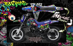 Graphics Kit For  Wrap Yamaha Pw50 Pw80 Pee-Wee "Ruckus" Skin For Dirtbike Decals - Darkside Studio Arts LLC.
