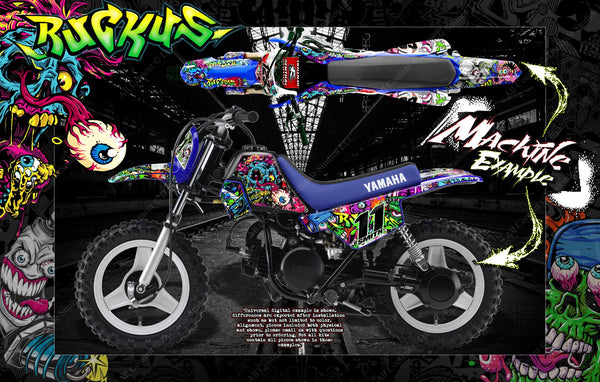 Darkside Studio Arts Yamaha PW50 PW80 Pee-Wee Graphics Wraps Skins And ...