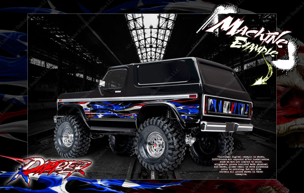 'Ripper' Hop-Up Airbrushed Stule Body Graphics Designed To Fit Traxxas Trx-4 Bronco Body | Darkside Studio Arts LLC.
