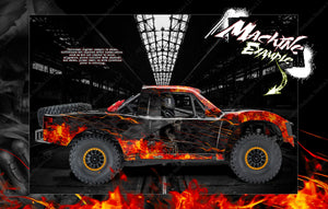 'Hell Ride' Body & Chassis Cage Skin Wrap Decal Kit Fits Traxxas Unlimited Desert Racer - Darkside Studio Arts LLC.