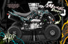Graphics Kit For 'Amped' High Coverage Wrap Decal Fits Yamaha Yfz450 Yfz450R Yfz450X | Darkside Studio Arts LLC.