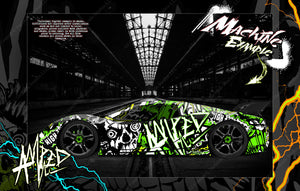 'Amped' Graphics Wrap Skin Fits Traxxas Xo-1 Supercar Lexan Body Tra6411 - Darkside Studio Arts LLC.