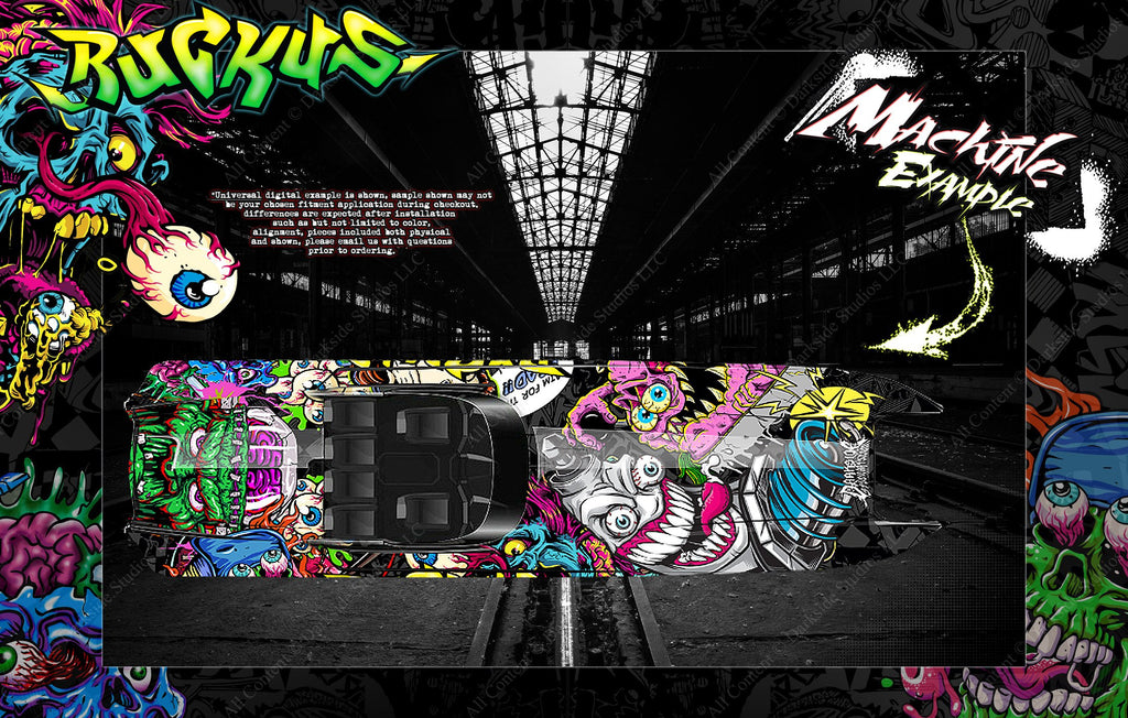 'Ruckus' Graphics Wrap Skin Decal Kit Fits Traxxas Spartan 5711X / 5764 | Darkside Studio Arts LLC.