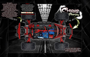 'Carbon Fiber' Printed Aftermarket Skin Decal Graphics Kit Fits Traxxas Maxx 4S -V1 Only- 1/10 Chassis / Shock Tower - Darkside Studio Arts LLC.
