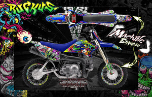 Graphics Kit For   Yamaha Ttr50 Ttr90 Dt50 "Ruckus" Skin For Dirtbike Decals - Darkside Studio Arts LLC.