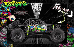 'Ruckus' Themed Body Skin Graphics Kit Fits Axial Yeti 1/8 Xl Monster Buggy Yeti 1/10 - Darkside Studio Arts LLC.