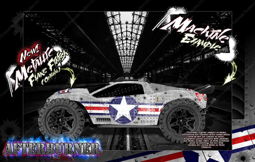 'Afterburner' Skin Fits Traxxas E-Revo / E-Revo 2.0 / Rustler / Rustler 4X4 Graphics Wrap | Darkside Studio Arts LLC.