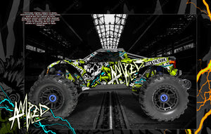 'Amped' Decal Kit Fits Stock Body Tra8914 On Traxxas Maxx 4S -V1 Only- 1/10 Hop-Up Graphics Wrap - Darkside Studio Arts LLC.