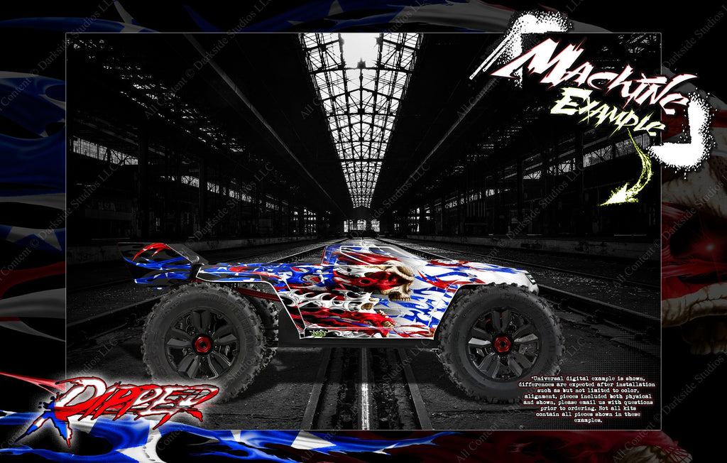 'Ripper' Themed Body Skin Hop Up Wrap Fits Arrma Kraton 8S / 6S Body # Ar406050, Ara409004 | Darkside Studio Arts LLC.