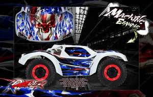 'Ripper' Themed Graphics Fit Pro-Line Brute Bash Body # 3498-15  On Traxxas Slash 4X4 - Darkside Studio Arts LLC.