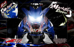 Graphics Kit For Yamaha Sr Viper 2014-2018 Hood  Wrap Skin ' Ripper ' Srviper - Darkside Studio Arts LLC.