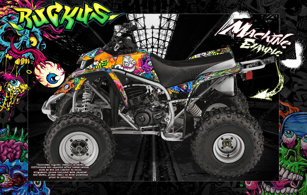 Graphics Kit For 'Ruckus' Wrap Decal Fits Yamaha Blaster Atv 1990-2006 | Darkside Studio Arts LLC.