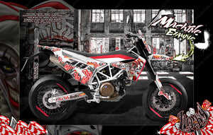 Graphics Kit For Husqvarna 701 Supermoto / Enduro  Wrap Skin 'Lucky' Decal  Joker - Darkside Studio Arts LLC.