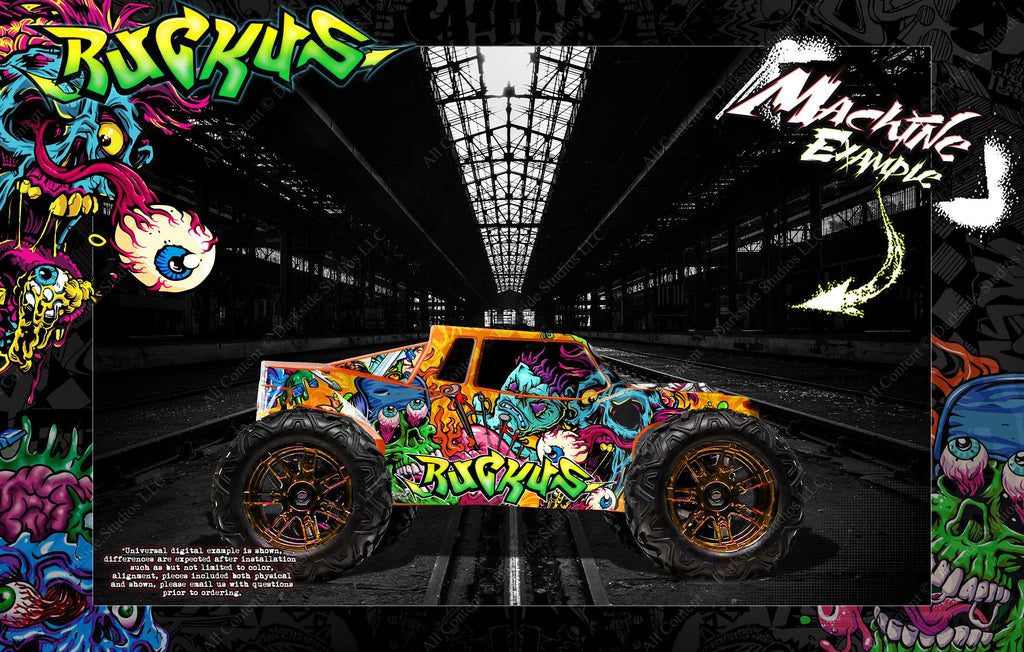 'Ruckus' Themed Graphics Wrap Skin Fits Losi Lst 3Xl-E Body # Los340000 | Darkside Studio Arts LLC.