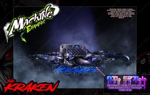 'The Kraken' Chrome Graphics Fits Losi 5Ive-T / Rovan / King Motor 30° North Big Flex (Which Can Fit 2.0 Chassis As Well ) - Darkside Studio Arts LLC.