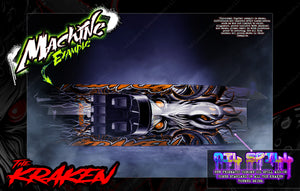 'The Kraken' Custom Hop-Up Boat Wrap Graphics Kit Fits Traxxas Spartan M41 Boat - Darkside Studio Arts LLC.