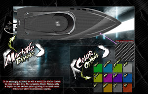 'Carbon Fiber' Printed Graphics Fits Pro Boat Recoil 2 Veles Impulse 32 Shockwave Sonicwake 36" Zelos 36" (Miss Geico) - Darkside Studio Arts LLC.