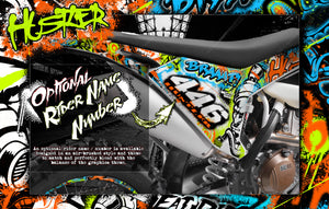 Graphics Wrap For 2010-2020 Yzf250 Yzf450 And Yz250Fx Yz450Fx "Hustler" With Rim Decals - Darkside Studio Arts LLC.