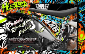 Graphics For Honda 2013-2020 Crf110F Cr125F  Decals "Hustler" Wrap Skin - Darkside Studio Arts LLC.