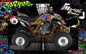 Graphics Kit For 'Ruckus'  Wrap For Yamaha Raptor 660 Yfm660 Quad Decal - Darkside Studio Arts LLC.