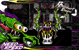 Primal Rc Raminator Monster Truck Wrap "Need For Speed" Graphics Hop-Up Decal Kit - Darkside Studio Arts LLC.