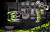 'Metal Head' Fits Pro Boat Zelos 48G Zelos 36" Partial Skin Wrap Hull Decal Graphics Kit | Darkside Studio Arts LLC.