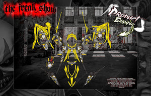 Graphics Kit For Yamaha Raptor 700 2006-2023 "The Freak Show"  Wrap  Customizable - Darkside Studio Arts LLC.