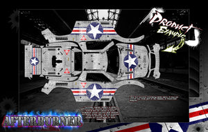 'Afterburner' Graphics Fits Stock Body Tra8914 On Traxxas Maxx 4S -V1 Only- 1/10 Hop-Up Wrap Decals - Darkside Studio Arts LLC.