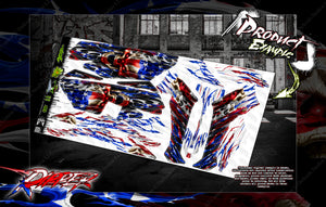 Graphics Kit For 'Ripper'   For Yamaha Raptor 350 (All Years) Wrap Decals - Darkside Studio Arts LLC.