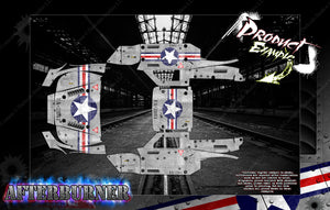 'Afterburner' Jet Themed Graphics Wrap Fits Losi 5Ive-T / Rovan / King Motor 30° North Big Flex (Which Can Fit 2.0 Chassis As Well) - Darkside Studio Arts LLC.
