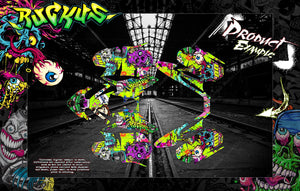 Graphics Kit For 'Ruckus' Full Coverage  Wrap Decal  Fits Polaris Outlaw 50 90 110 Atv - Darkside Studio Arts LLC.