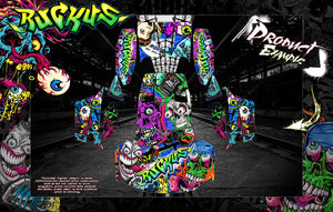 'Ruckus' Themed Graphics Fit Pro-Line Brute Bash Body # 3498-15  On Traxxas Slash 4X4 - Darkside Studio Arts LLC.