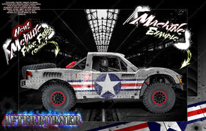 'Afterburner' Body & Chassis Cage Skin Wrap Decal Kit Fits Traxxas Unlimited Desert Racer - Darkside Studio Arts LLC.