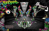 Graphics Kit For For Kawasaki Kfx400 Suzuki Ltz400 2003-2019 Wrap 'Ruckus' With Custom Color Choice | Darkside Studio Arts LLC.