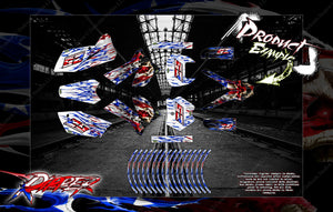 "Ripper" Skull Graphic Decal Wrap Fits Ktm Dirt Bikes 2007-2010 Sx Sxf 250 300 450 525 - Darkside Studio Arts LLC.