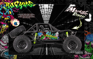 'Ruckus' Themed Body Graphics Kit Fits Axial Rr1O Bomber # Ax90053 - Darkside Studio Arts LLC.