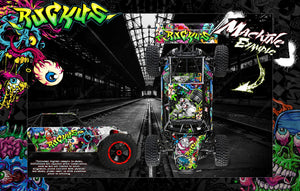'Ruckus' Themed Graphics Wrap Skin Kit For Losi Desert Buggy Xl 2.0 / Xl-E / Xl-E 2.0 Fits Los250018 And Los350000 - Darkside Studio Arts LLC.