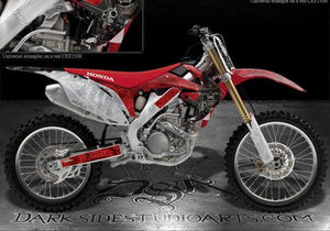 Graphics For Honda 2009-12 Crf450 2010-12 Crf250 250R 450R Red  "The Outlaw" Parts - Darkside Studio Arts LLC.