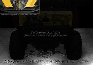 Graphics Kit For Can-Am Commander 800 1000 Xt Hood   "The Outlaw" For Black Parts - Darkside Studio Arts LLC.