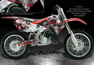 Graphics For Honda 2000-2013 Cr125 & Cr250 2-Stroke Decals "The Freak Show" - Darkside Studio Arts LLC.