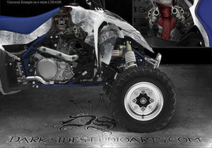 Graphics Kit For Suzuki Ltr450R Quadracer  Decal Kit "The Outlaw" Yellow Parts Accessory - Darkside Studio Arts LLC.