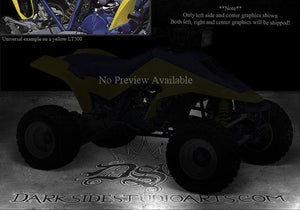 Graphics Kit For Suzuki Lt500 Quadracer Quadzilla  Decals "The Outlaw" For Yellow Parts - Darkside Studio Arts LLC.