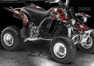Graphics Kit For Yamaha Banshee "The Freak Show"  Green Accent For Black Parts Decals - Darkside Studio Arts LLC.