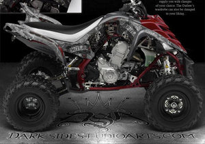 Graphics Kit For Yamaha Raptor 700  "The Outlaw" Decals Wrap White 2006-2012 700R - Darkside Studio Arts LLC.