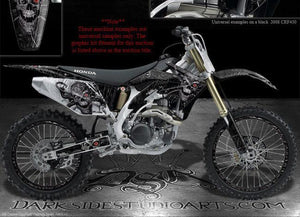 Graphics For Honda 2002-2013 Cr125 Cr250   "Machinehead" For Black Parts Decals - Darkside Studio Arts LLC.
