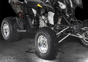 Graphics Kit For Polaris 2006-08 450 500 525 Outlaw Full Coverage   "The Outlaw" Decal - Darkside Studio Arts LLC.
