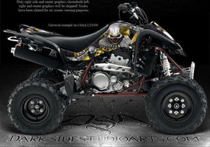 Graphics Kit For Suzuki 03-08 Ltz400 Quadrunner  "The Freak Show" For Yellow Parts Z400 - Darkside Studio Arts LLC.